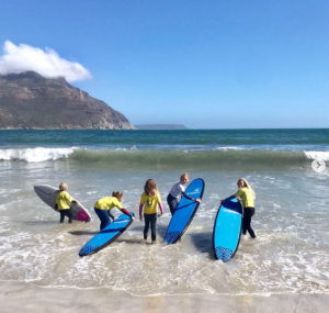 Cape Town Surfing lessons, kids in ocean